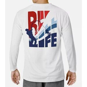 NEW! Reel Life SPF50+ Outdoor Sun Defender Long Sleeve UV Tee T-Shirt L